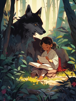 一本书，是儿童绘本大灰狼的故事