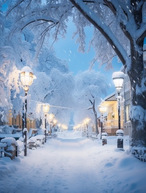 Beautiful Snowscape in David Fincher Style