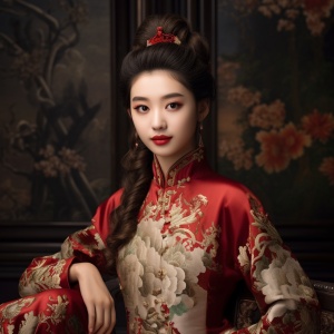中国优雅女人传统旗袍的真实写照