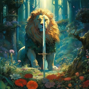 亚瑟男神宝剑狮子森林