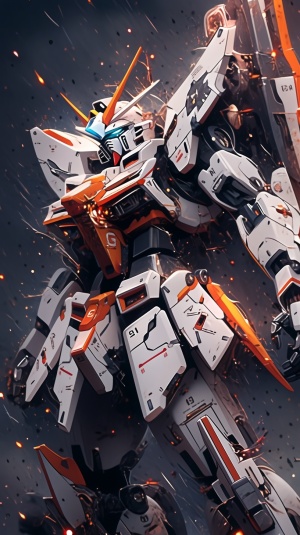 Dynamic Photography: Fuji Long Exposure with a White and Orange Gundam Mecha