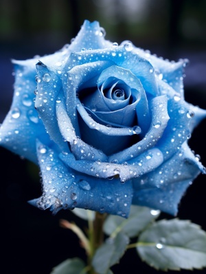 冰蓝玫瑰路的高清逼真雪景