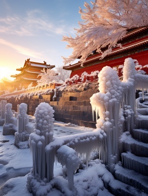 冬日故宫，白茫茫壮观