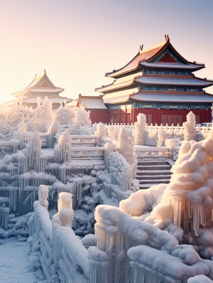 冬日故宫，白茫茫壮观