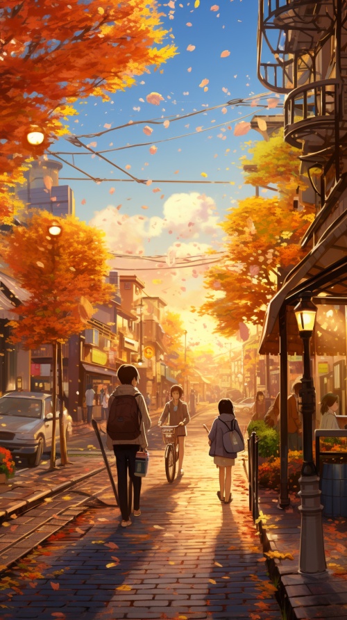 A girl's daily life, such as shopping, hiking, going to the park, having meals, and having parties, Beautiful streets, Miyazaki Hayao style, beautiful lighting