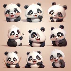 可爱熊猫表情包