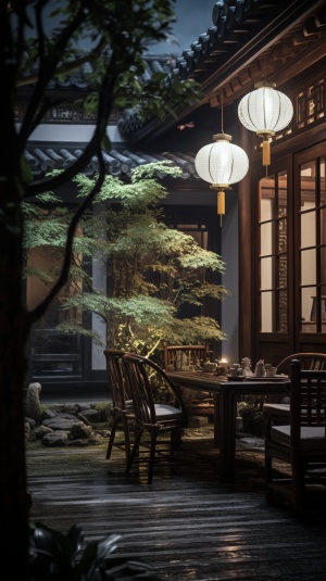 月光透窗，中国风小院中式房子的魅力