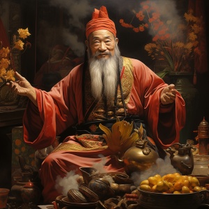 古时中国财神爷大师级画师
