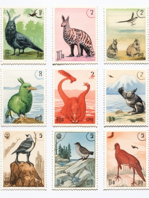 动物图案邮票集合