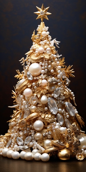 金钱主题的圣诞树：珠宝与艺术结合的杰作
