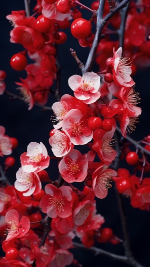 绽放的红梅，繁花似锦