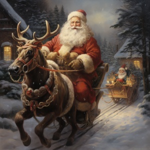 Christmas Themed Gifts with Santa Claus and Reindeer