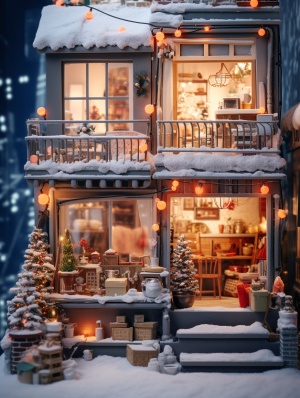 微型房子与雪：超现实沙龙kei风格的美丽内饰