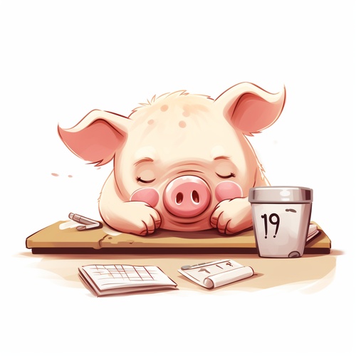 A drawing for the pig daily timetable stickers,in the style ofhallyu,screenshotsaturday,morikei,duckcore plush doll art,exaggerated poses,[happy,angry,sad,cry,cute,expecting, laugh ing,disappointed],light white and pink, White background, cute style, illustration, Pixar style, stickerart design, Exquisite details, ultra high definition, 8k,TLOcartoon characters 4 consecutive,pace and pace ofdifferent poses, gestures and gestures of differentposes.meticulous linesin stvle precise.connecteocoherent movement p