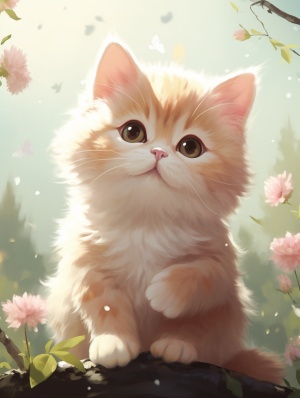 可爱猫咪贴纸：九宫格姿势与表情大集合