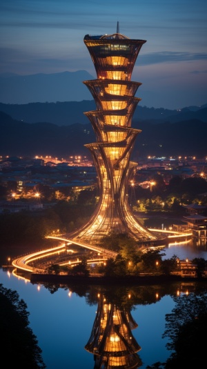 日月双塔：世界第一铜塔，桂林绝美夜景观赏地