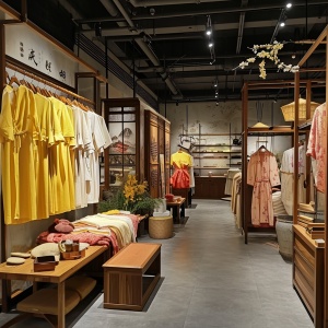 中山mall照相馆ccs女式商店浅黄色红色风格