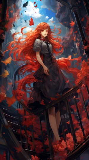 红发巫女少女在混沌阶梯上