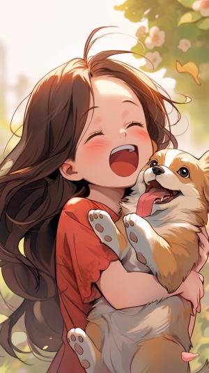 Cute Dog Meets Cute Little Girl