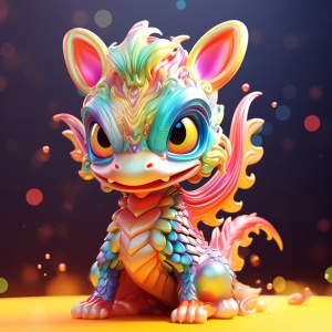 Chinese Dragon Baby: Vibrant Fashion Illustration