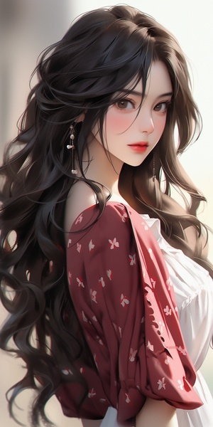 a close up of a woman with long hair wearing a dress, beautiful character painting, detailed portrait of anime girl, artwork in the style of guweiz, beautiful anime portrait, stunning anime face portrait, detailed digital anime art, artgerm and atey ghailan, realistic cute girl painting, portrait anime girl, digital anime art, beautiful digital artwork niji 5 ar 3:4