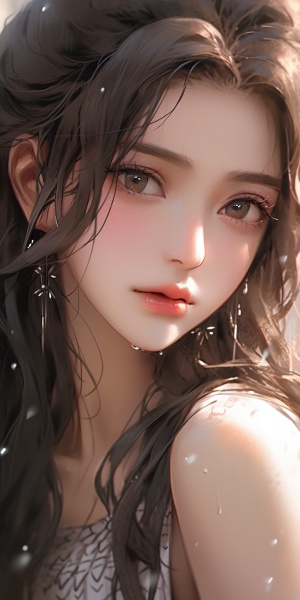 a close up of a woman with long hair wearing a dress, beautiful character painting, detailed portrait of anime girl, artwork in the style of guweiz, beautiful anime portrait, stunning anime face portrait, detailed digital anime art, artgerm and atey ghailan, realistic cute girl painting, portrait anime girl, digital anime art, beautiful digital artwork niji 5 ar 3:4
