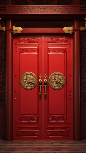 中国式红色大门