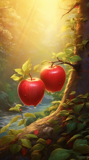 两个苹果早晨
