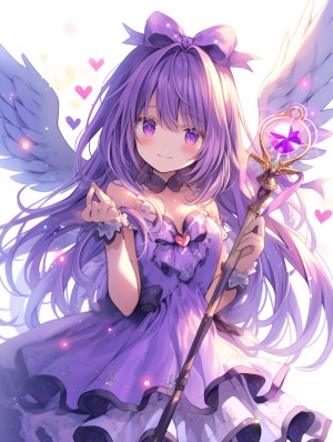 紫色长发天使