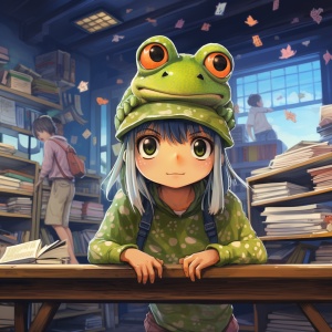 loopy，吃饭，睡觉，上学，发呆，害羞，带着青蛙帽的，搞怪的