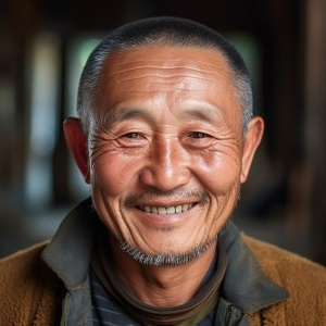 中国中年男子 憨厚老实 微笑
