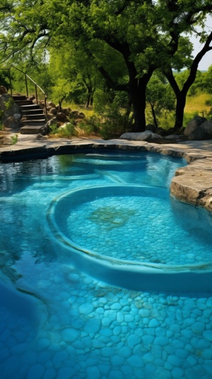 碧蓝的天然游泳池