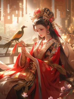 古装女子鹰族公主成婚，中国古风神女大婚