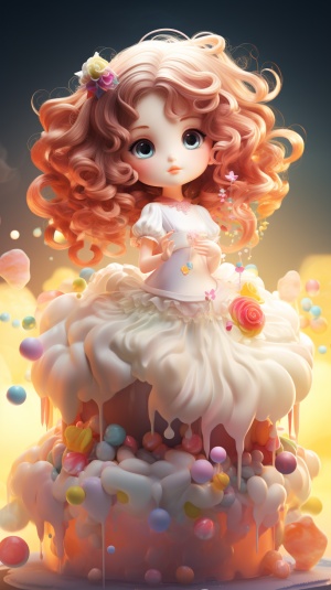 超级可爱的梦幻蛋糕小女孩