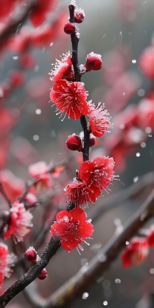 冬日傲立的红梅