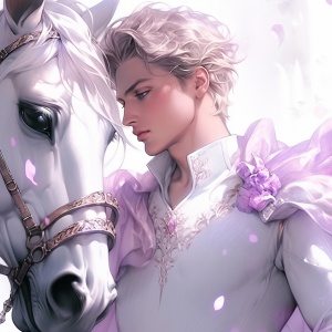 白马王子的梦幻紫粉色