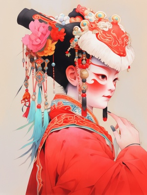 中国京剧，花旦，