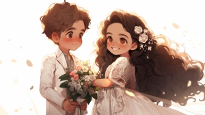 Hazy Dream: A Cute and Romantic Wedding of Little Girl and Boy