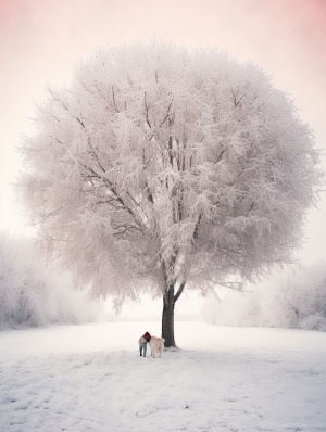 冬日爱心树
