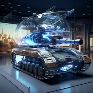 火红庞大的超炫酷坦克展现无与伦比的机动性和威力