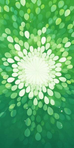海报背景为清新的绿色，代表着春天的希望和新生。在海报的中央，我会设计一个渐变效果的圆形图案，从深绿色逐渐过渡到浅绿色，象征冬天逐渐离去，春天的力量逐渐增长。在圆形图案中央，我会加入一个图标，代表着春天，比如一朵盛开的花朵、一只小鸟或者一个嫩绿的嫩芽。这个图标会用更鲜艳的绿色来突出，在海报中起到引人注目的作用。