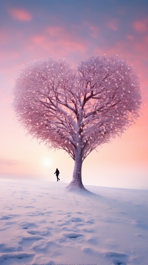 爱心树下的冬日印记