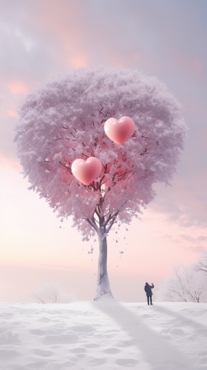 爱心树下的冬日印记