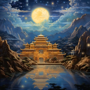 金色峡湾：抽象绘画中的佛教艺术与建筑风格