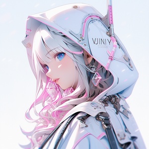 Charming Anime Characters in Light White and Cyan - Niji V5 UHD Panorama