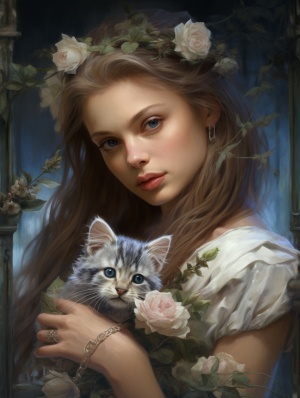 妙龄少女 拥有 接近死亡与寂静之美 优雅小野猫 犹如曼陀花盛开 在历史长河中 绝爱与大爱
