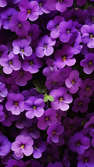 浓郁紫色的优美花园