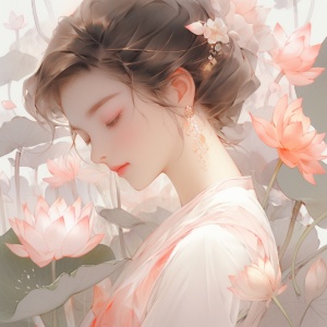 漂亮女孩与莲花：百花盛开的拜佛之旅