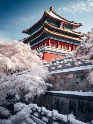 雪景下的北京故宫，大师作品，最佳画质