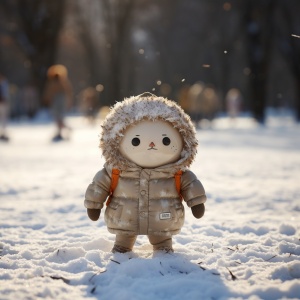 人形小土豆在冰雪大世界的快乐运动